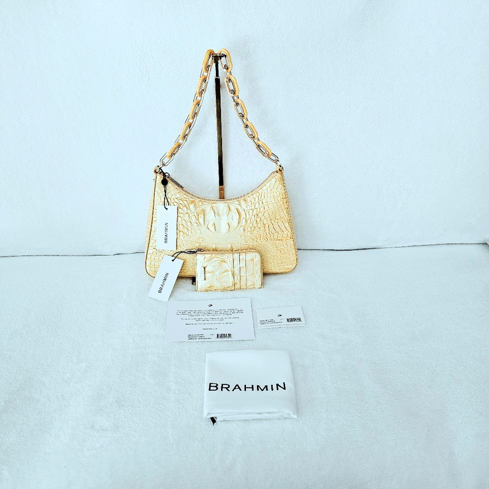 NWT Brahmin LEMON DROP Mod Esme w/Lennon Wallet